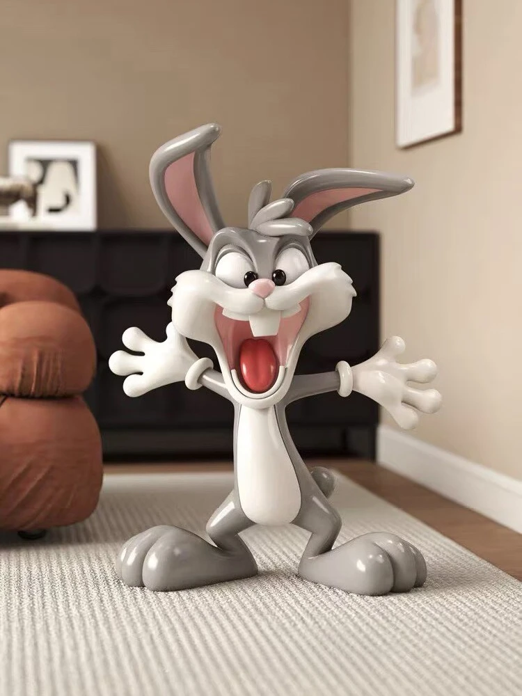 Home Decor Creative Haha Rabbit Statues Large Floor Decor Living Room Cartoon Animal Sculptures Art Ornaments Housewarming Gifts