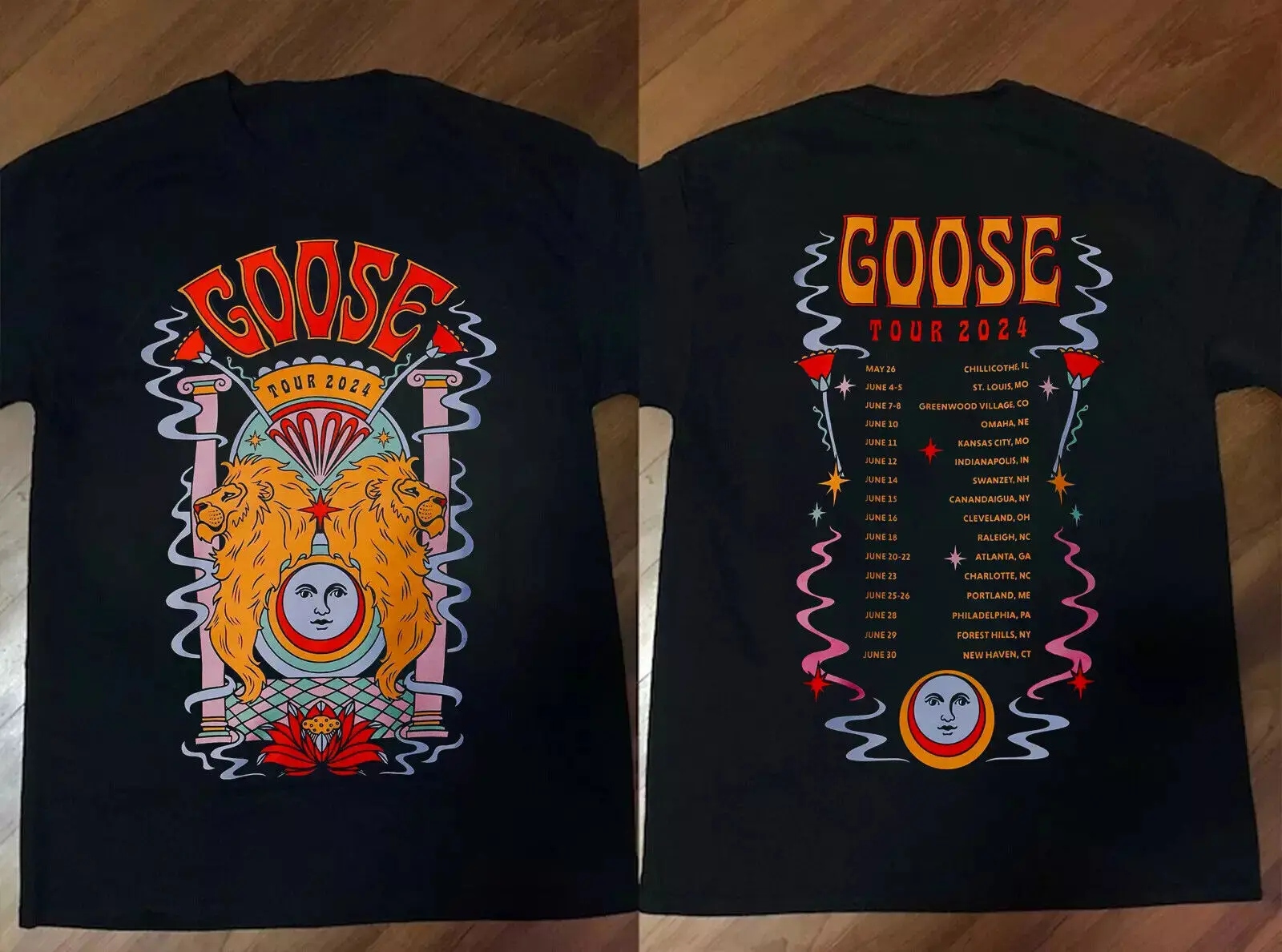 

Goose The Band Tour 2024 Short Sleeve T Shirt Size S-3XL men 2 side U2457