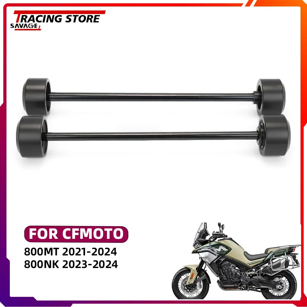 

2024 Front Rear Axle Fork Crash Sliders FOR CFMOTO 800 MT 800 NK Motorcycle Protector Wheel Collision 800MT 800NK Accessories