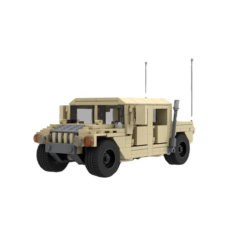 WW2 US M998 Military Hummer 308pcs Model MOC Building Block HMMWVer Children's Adults Assembly Toy Birthday CHristmas Gift