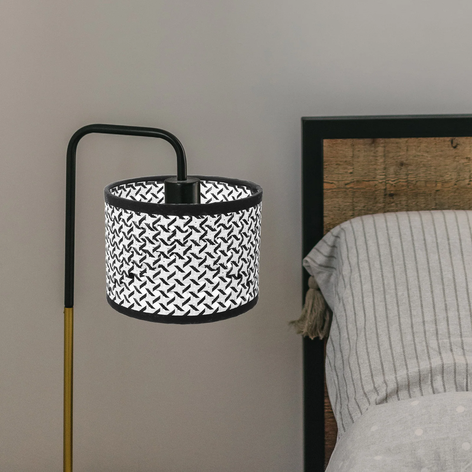 

Woven Lampshade For Table Floor Lamp Replacement Rustic Linen Shade Cover Decorative Household Lighting Home Hotel Bedroom