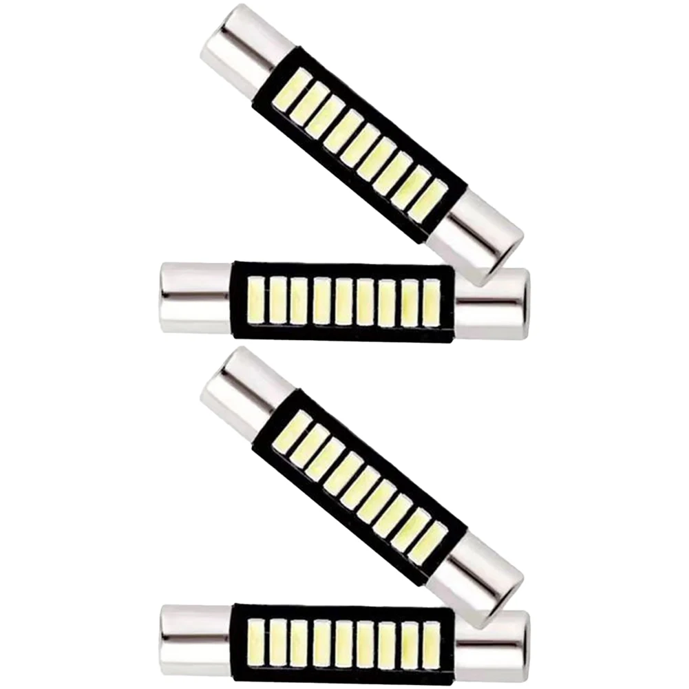 4PCS T 6 4014 9SMD 29MM Festoon LED Car Auto Interior For Sun Visor Vanity Mirror Lights DC 12V Reading Light Accessories