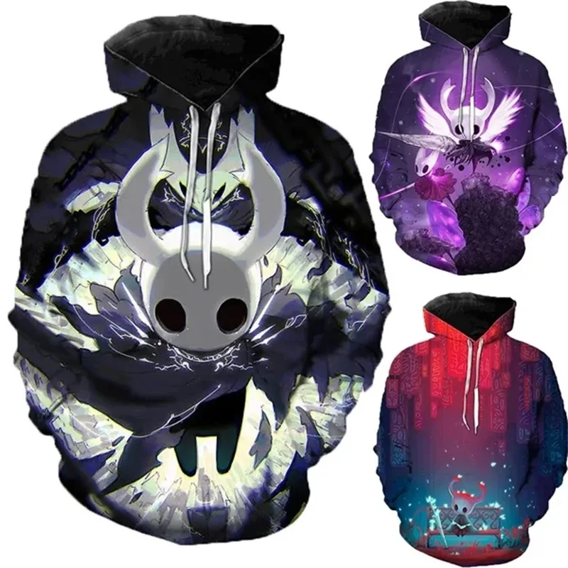 Hot Games Hollow Knight Graphic Hoodies For Men Women 3D Print Pullover Sweatshirts Tops Hip Hop Plus Size Hoodie Streetwear