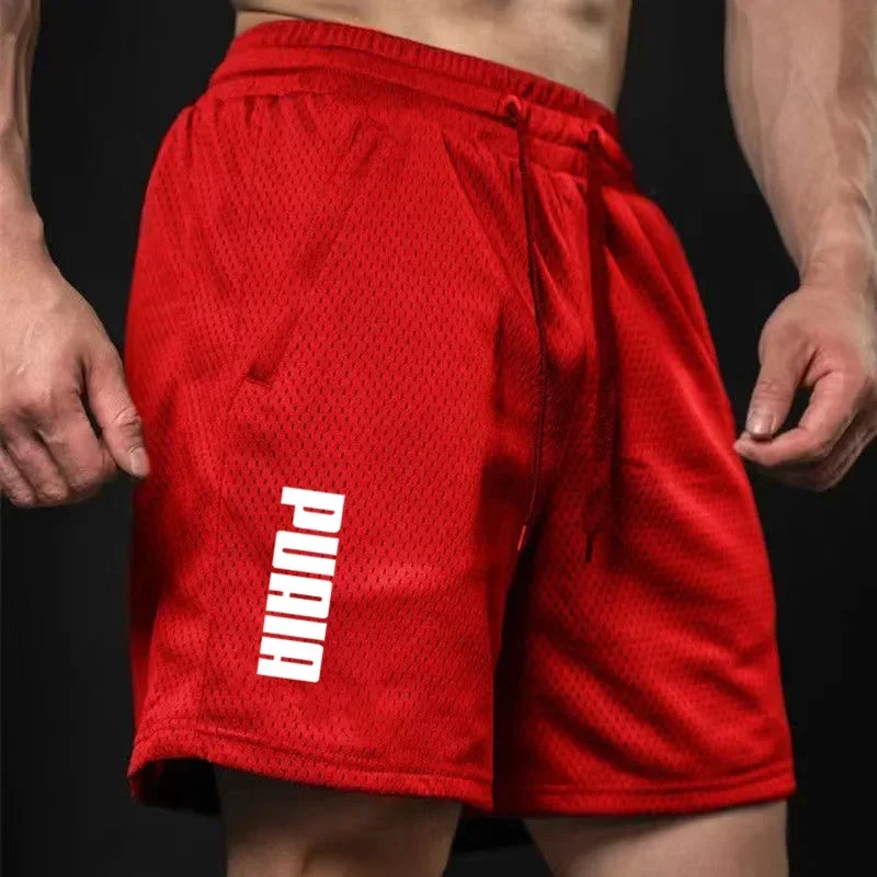 2024 Summer New Sports Fitness Shorts Men\'s Basketball Game Training Running Casual Loose Quick-Drying Five-Point Pants