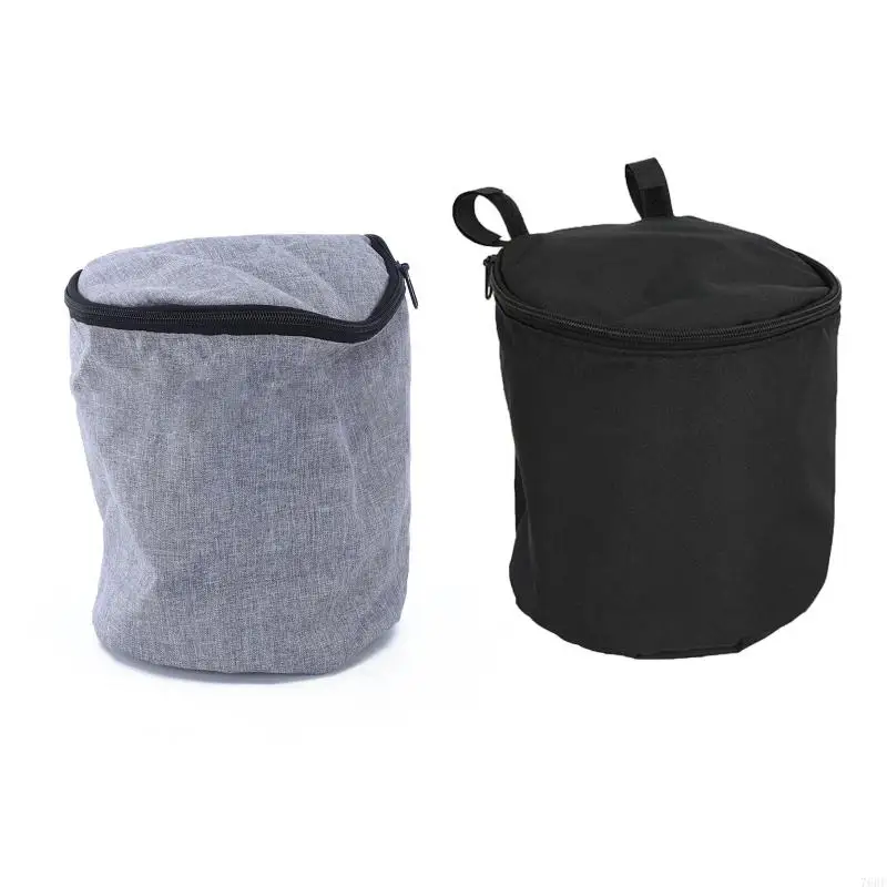 76HF Baby Stroller Bag Portable Hanging Storage with Lid and Zipper for Milk Bottle Diaper Bag Tissue Wet Paper