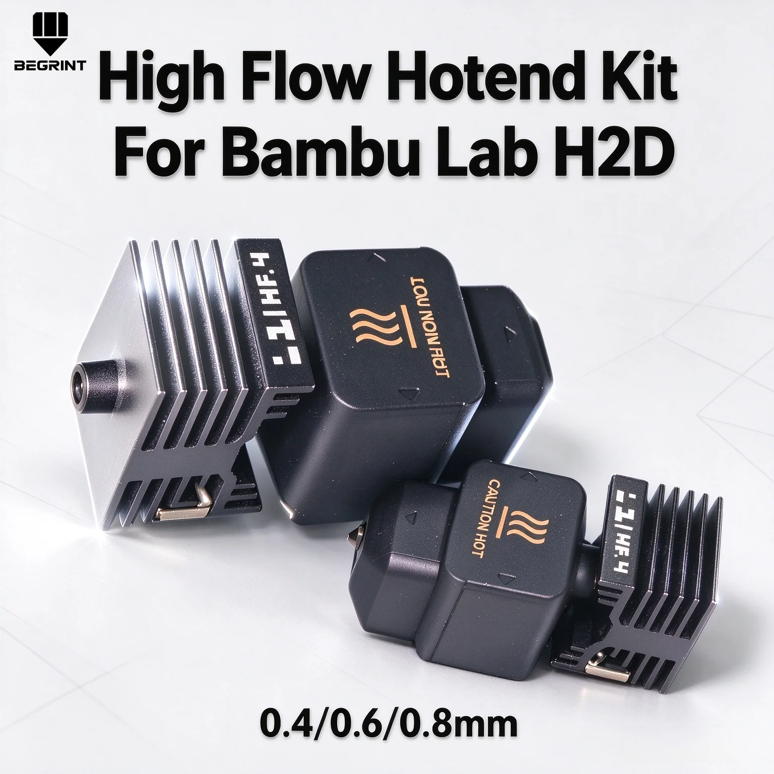 High Flow H2D Hotend For Bambu Lab Hardened Steel Nozzle For H2D H2d Laser Quick Release Upgrade Spare Parts For Bambulab