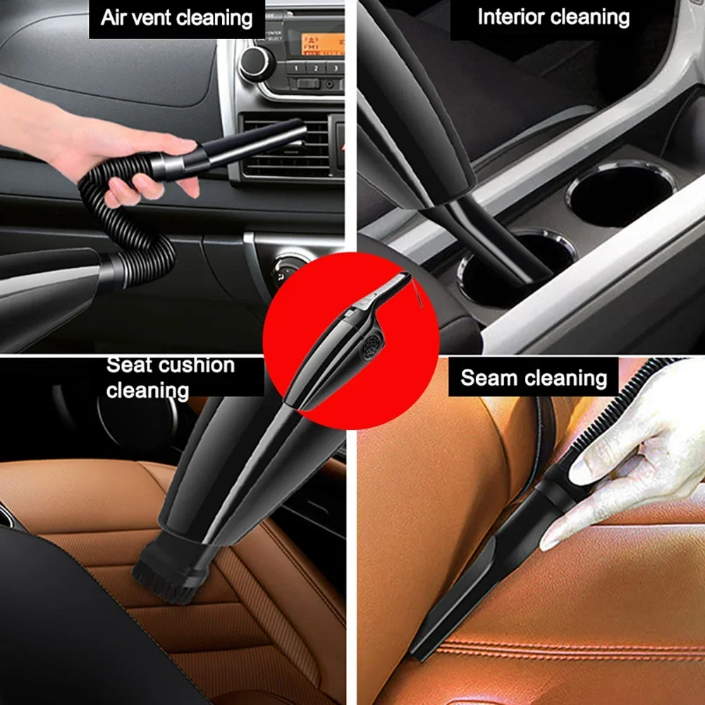 12V 120W Car Vacuum Cleaner Portable Handheld Powerful Wet Dry Seat Dashboard Cleaning For Car Automotive Accessories Interior