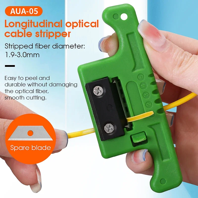 

AUA-05 HMSAT-5 Fiber Cable Ribbon Stripper FTTH Fiber Optic Stripping 1.9~3mm MSAT5 Access Tool Kit Loose Buffer Tube Stripper