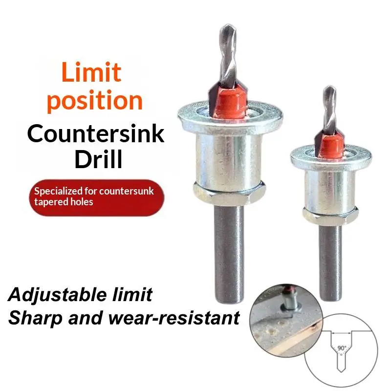 Adjustable Countersink Drill Bit Accurate Positioning High Precision Countersunk Bit for DIY Craft Wood Furniture Installation