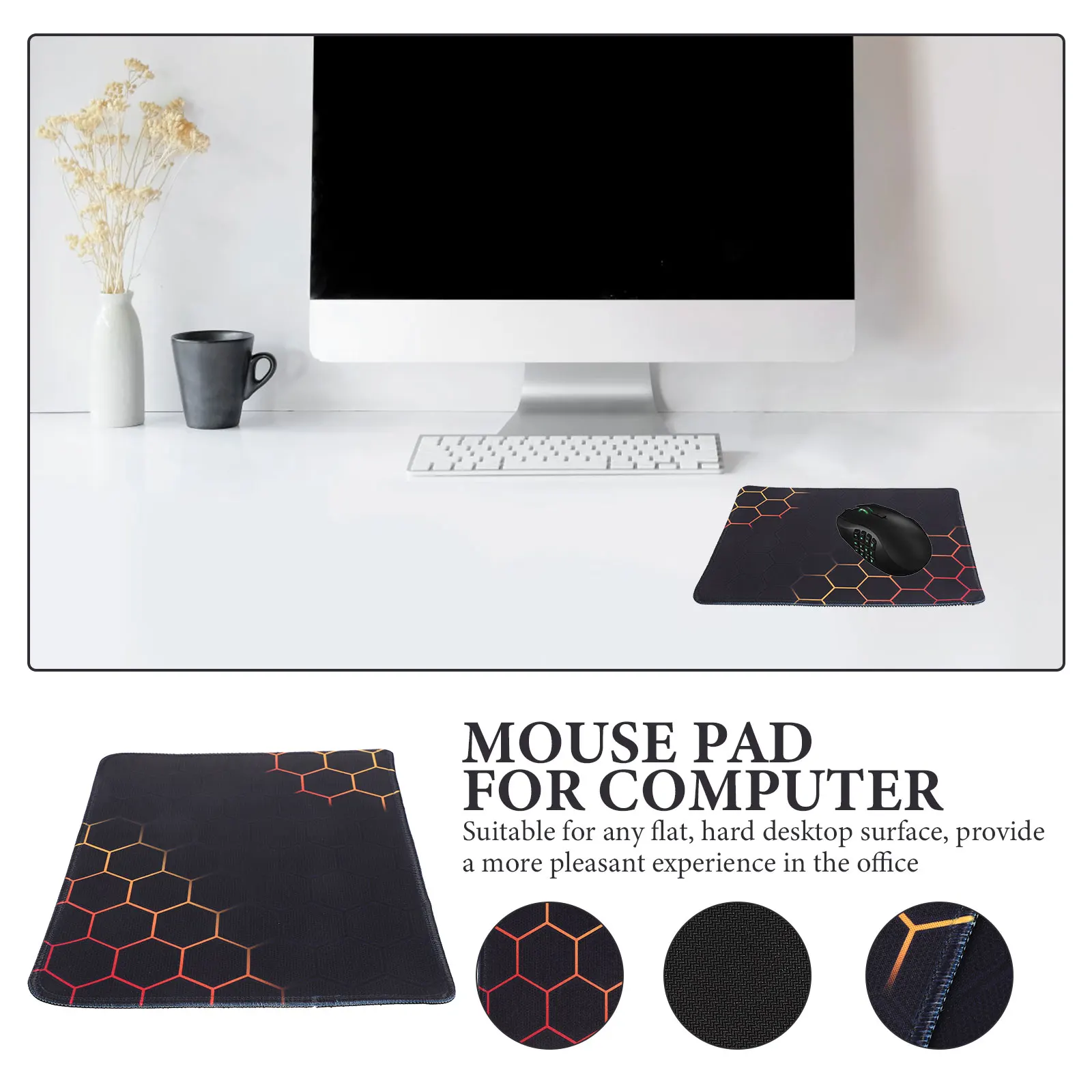 

4 Pcs Mouse Pad Mat Cute Mousepad Travel Nonslip Computer for Laptop Wireless Desk Desktop