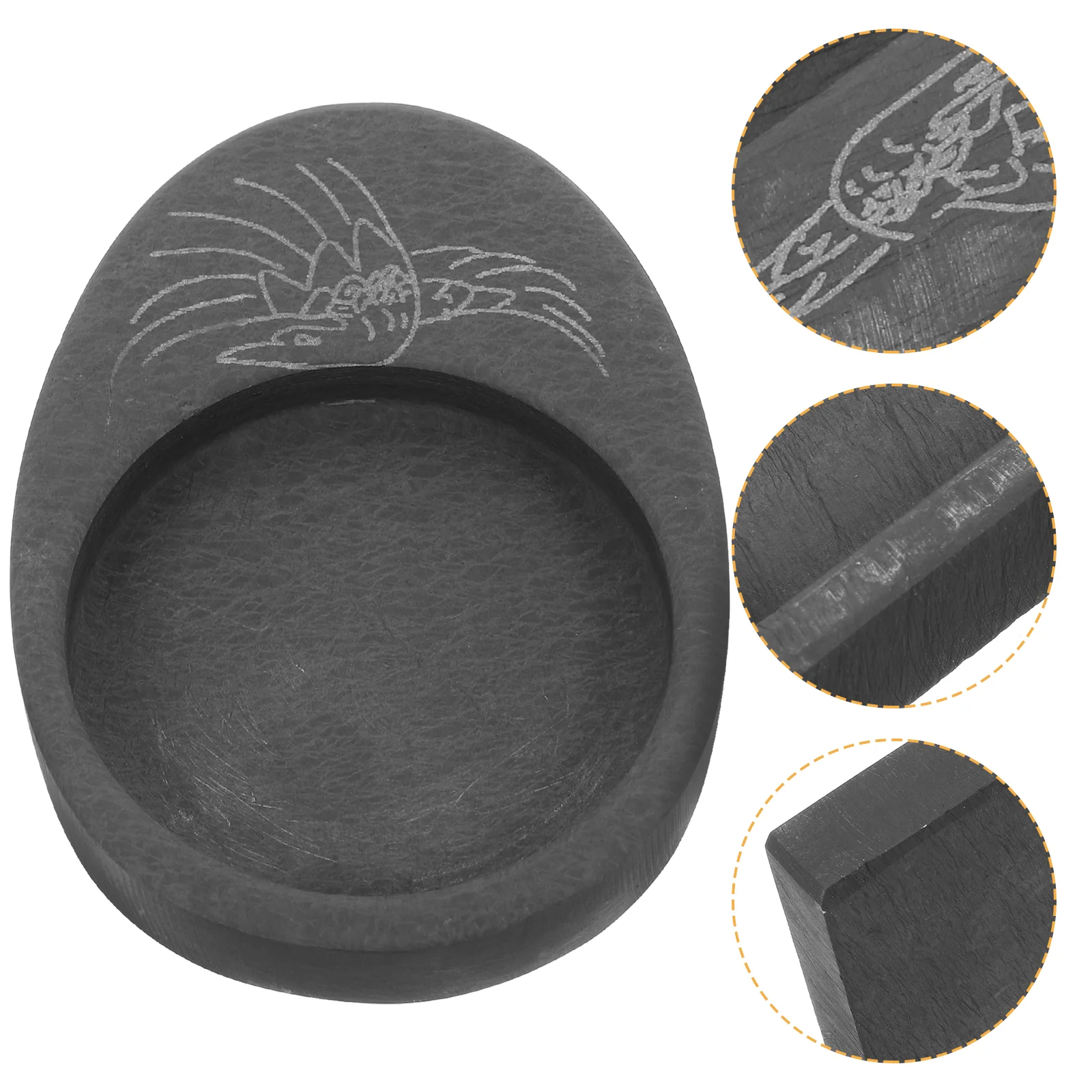 Calligraphy Student Inkstone Inkslab for Writing Drawing Dedicated Preserve Black Painting