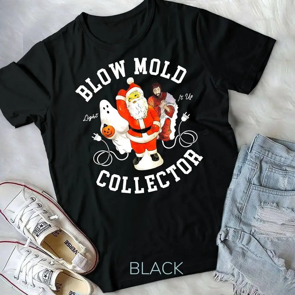 Blow Mold Collector Light It Up Christmas Halloween T-Shirt Unisex T-shirt High Quality 100%Cotton Short Sleeve