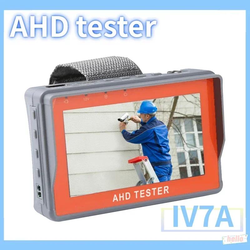 IV7A CCTV Tester Monitor 4.3Inch AHD 8MP Analog Camera Testing PTZ UTP Cable Tester RS-485 PTZ Contorl UTP Network Cable Test