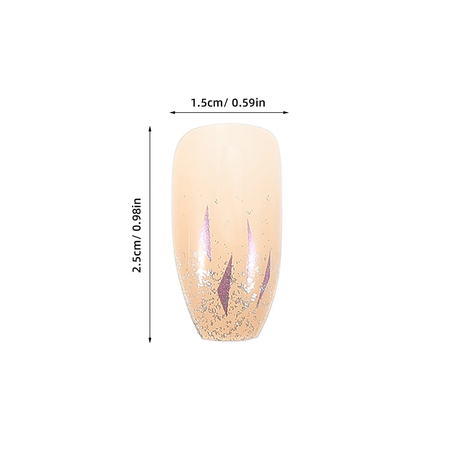 เล็บปลอมแบบกดติด 24 ชิ้น ใส ฉ่ำวาว แบบเต็มเล็บ ใช้ซ้ำได้ ทำจากอะคริลิก ลายเมฆโรแมนติก ติดง่าย
