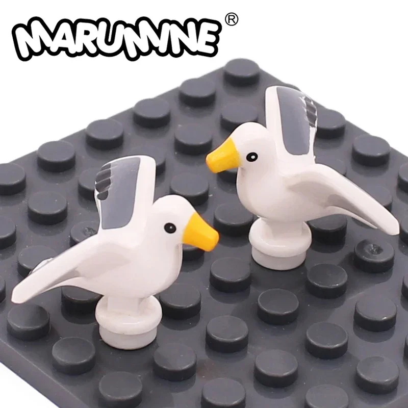 Marumine 12891 pb01 Seagull Animals 5PCS MOC Bricks Park Zoo Accesssories Bird Building Blocks DIY Parts Assembles Particles