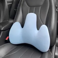 1Pc Car Lumbar Support Pillow Lightweight Memory Foam Back Cushion Multi-Area Support Ergonomic Chair Waist Pillow for Travel