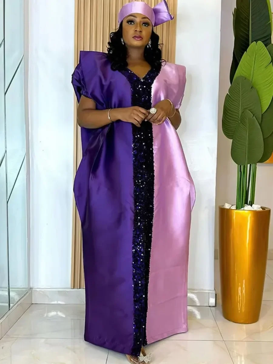 

African Dresses For Women Elegant Polyester 2024 New Muslim Fashion Abayas Dashiki Robe Kaftan Long Maxi Dress Turkish Africa