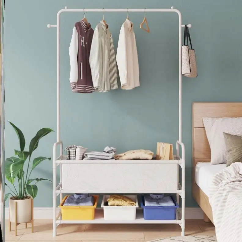 

Simple Metal Clothes Hanger Coat Storage Ra oe elf Stool Adult Bedroom Organization Tool Pure Color Plastic Coat Hanger