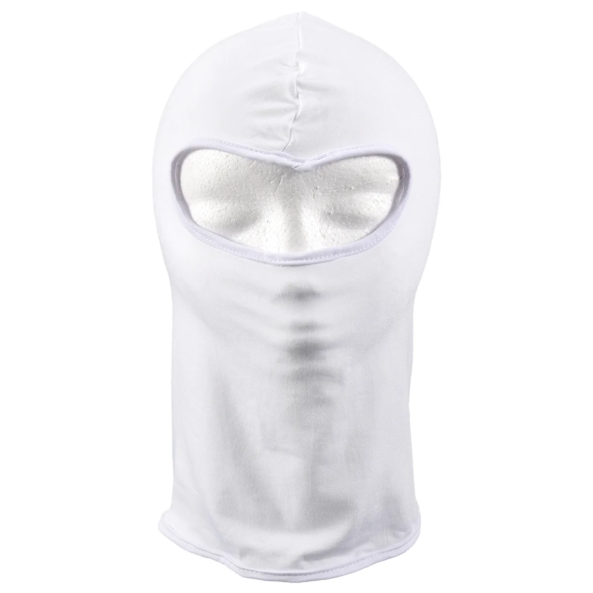 Masque intégral en spandex pour l'extérieur, cagoule mince, moto, cyclisme, ski, CS, blanc