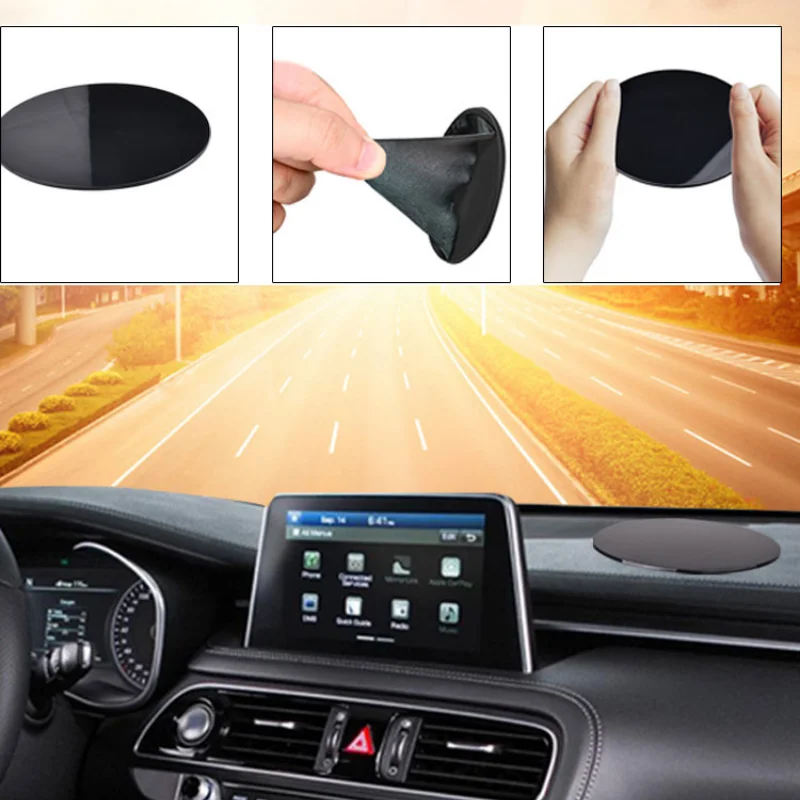 

1Pc Car Mobile Phone Holder Anti-Slip Pad 80mm Black Car Dash Dashboard Adhesive Sticky Suction Cup GPS Brackets Car Accessories