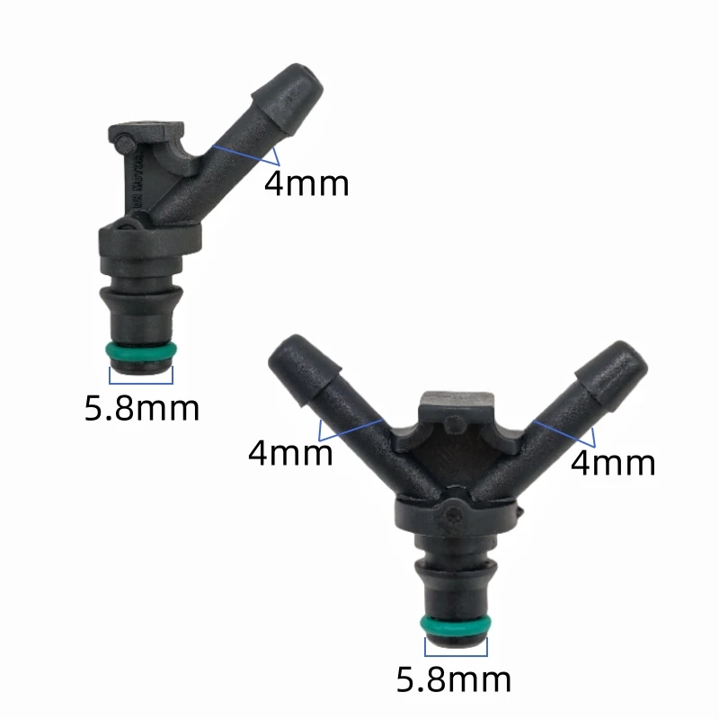 Black plastic 2-3 way fuel pipe quick connector mini small 2-way 3-way diesel return pipe connector 1 PCS a lot