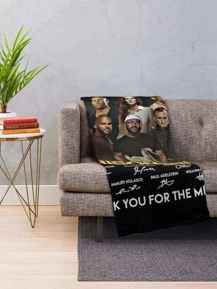 16 Years Prison Break Signature , Thank You For The Memmories , Prison Break Throw Blanket