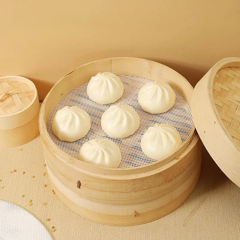 

3pcs/set Reusable Silicone Non-Stick Steamer Liners, Round Steaming Mat For Bamboo Steamer Cooking, Heat Resistant Kitchen