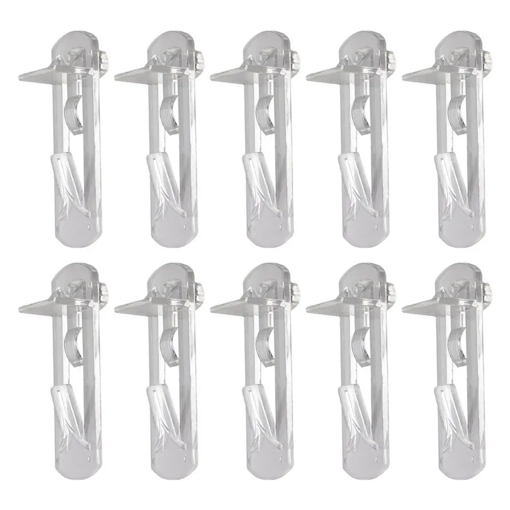10Pcs Sturdy Shelf Clips Locking Shelf Pegs for Cabinets Cupboards Bookshelves Furniture Shelves Support Clip Small Space