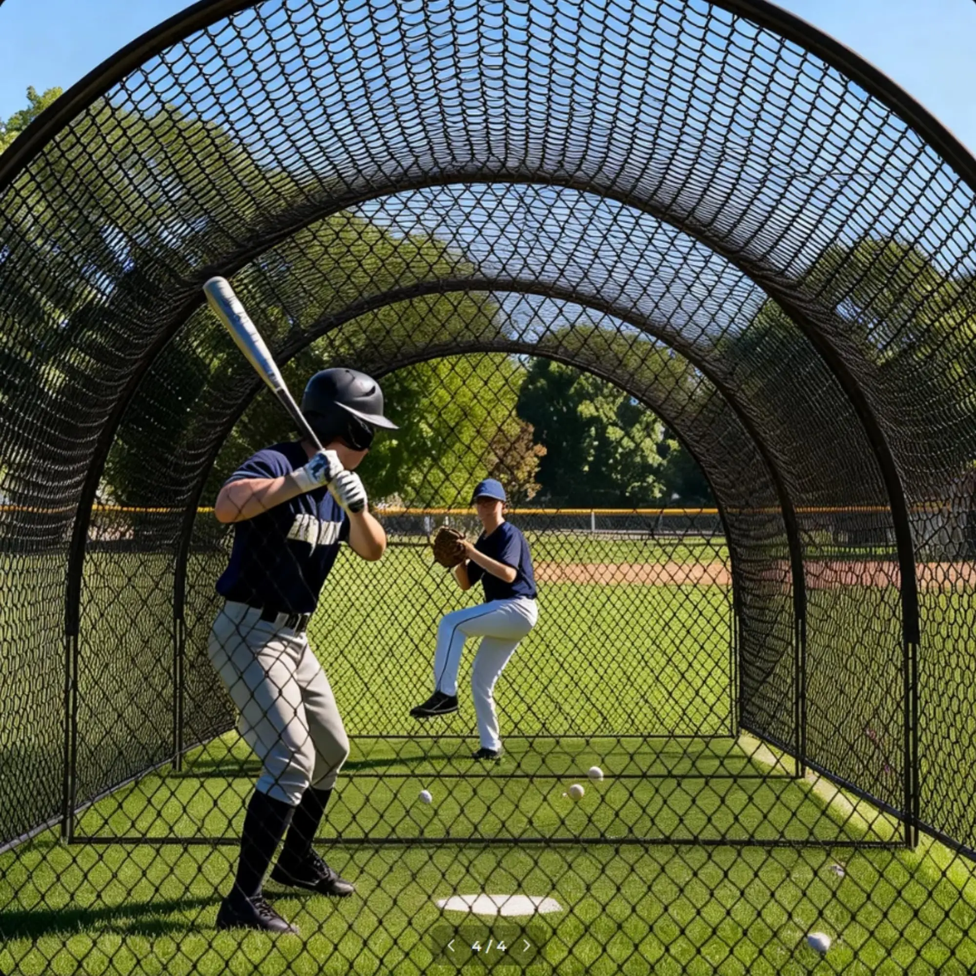 33Ft/22Ft Baseball Batting Cage, Baseball Training Equipment Netting Cages, with Frame & Net – Practice Hitting, Pitching & Golf in Backyard or Field