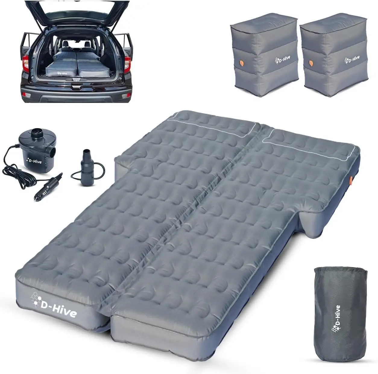 

Durability SUV Air Mattress for Car Camping, Durable Extra Thick 300D Oxford Fabric, Quick Easy Set-Up w/Electric