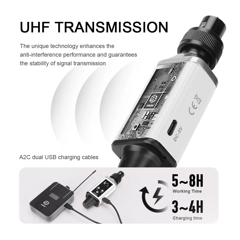LMBGM AR9 In-Ear-Mono-Monitor mit 16 Signalkanalen und hochauflösendem TFT-Bildschirm, geeignet für Aufnahmestudios und Besprechungen – Detail 3