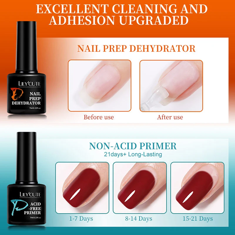 Base Coat para unhas, Top Coat, Selo Temperado Fosco, Cola Inferior, Primer e Desidratador Removível, Manicure, 7ml