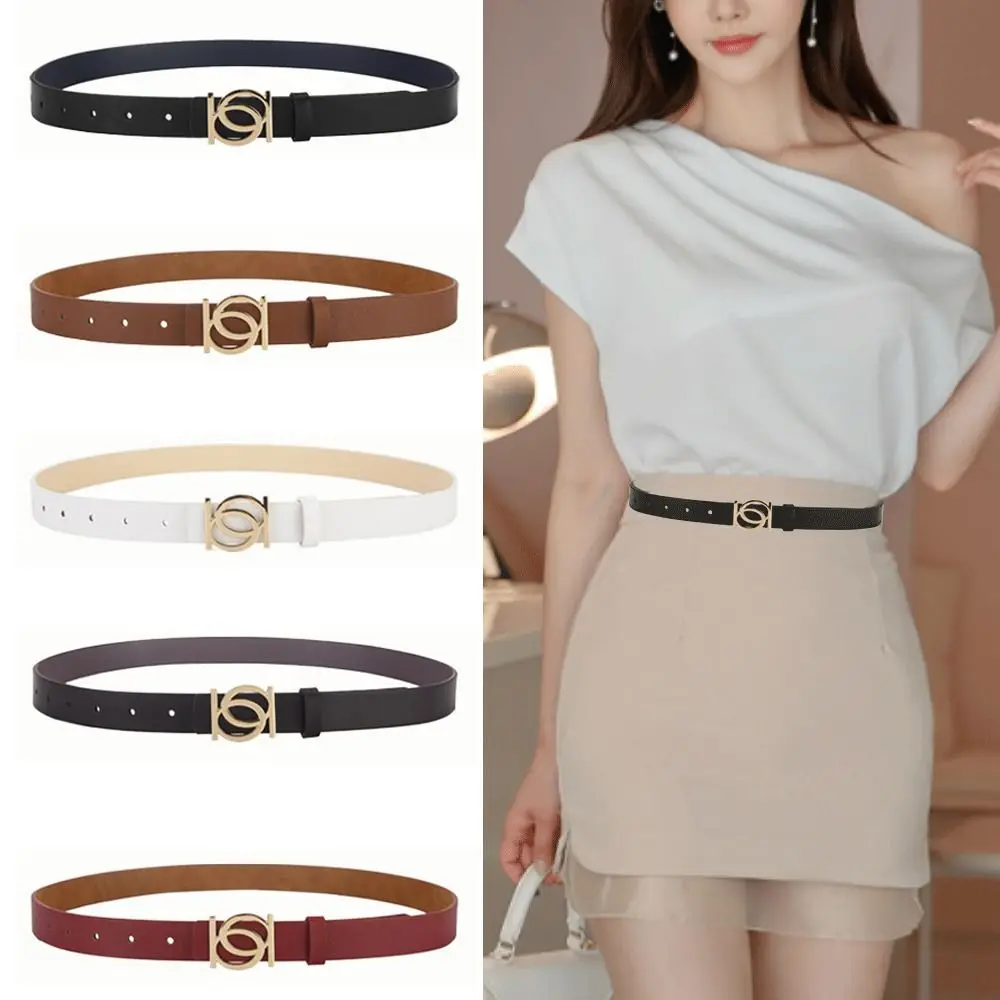 

Vntage Versatile Leather Belt Luxury Design Y2K Trendy Waistband Waist Strap