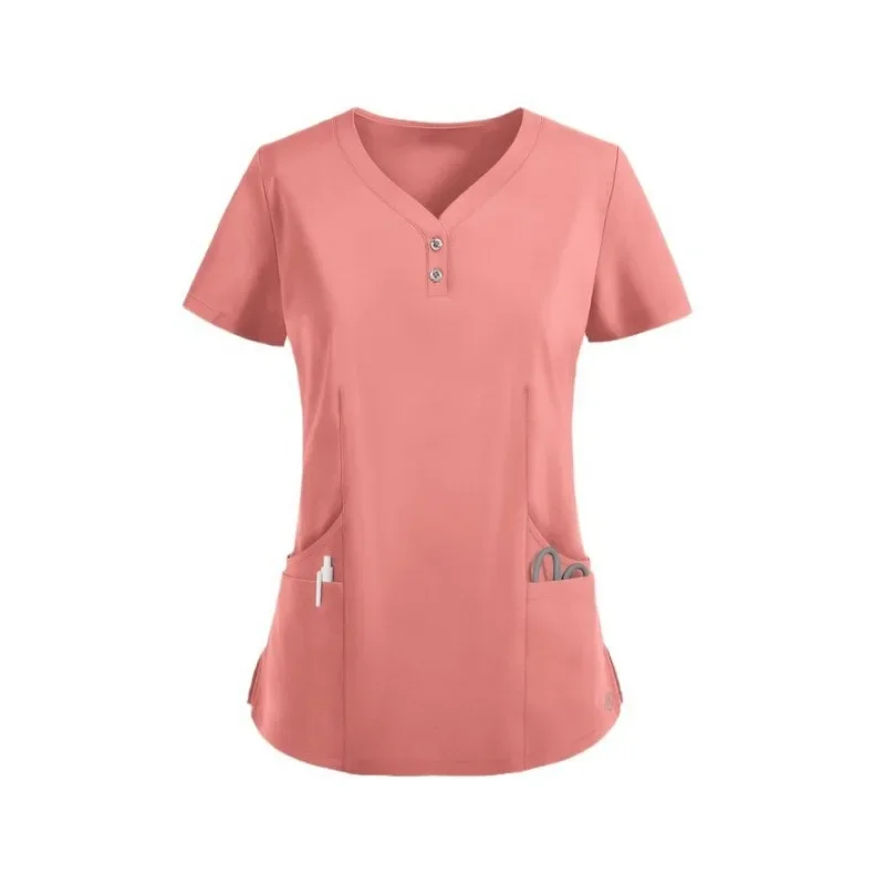 Ensemble de gIslande médical ultra doux TCH pour femme, haut à col en V, pantalon de jogging, combinaisons de chirurgien dentaire, vêtements de travail d'infirmière hospitalière, 4 poches, 138