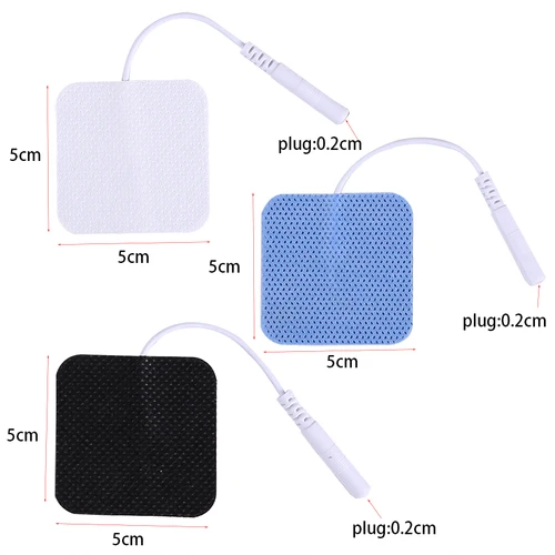 Imagen 2 del producto Parche de repuesto autoadhesivo de tela de 5x5cm, almohadillas de electrodos Tens no tejidas, fisioterapia para accesorios de masajeador eléctrico EMS