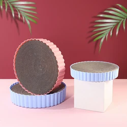 Round corrugated paper cat scratching board scratch resistant cat claw pet toy cat pet supplies