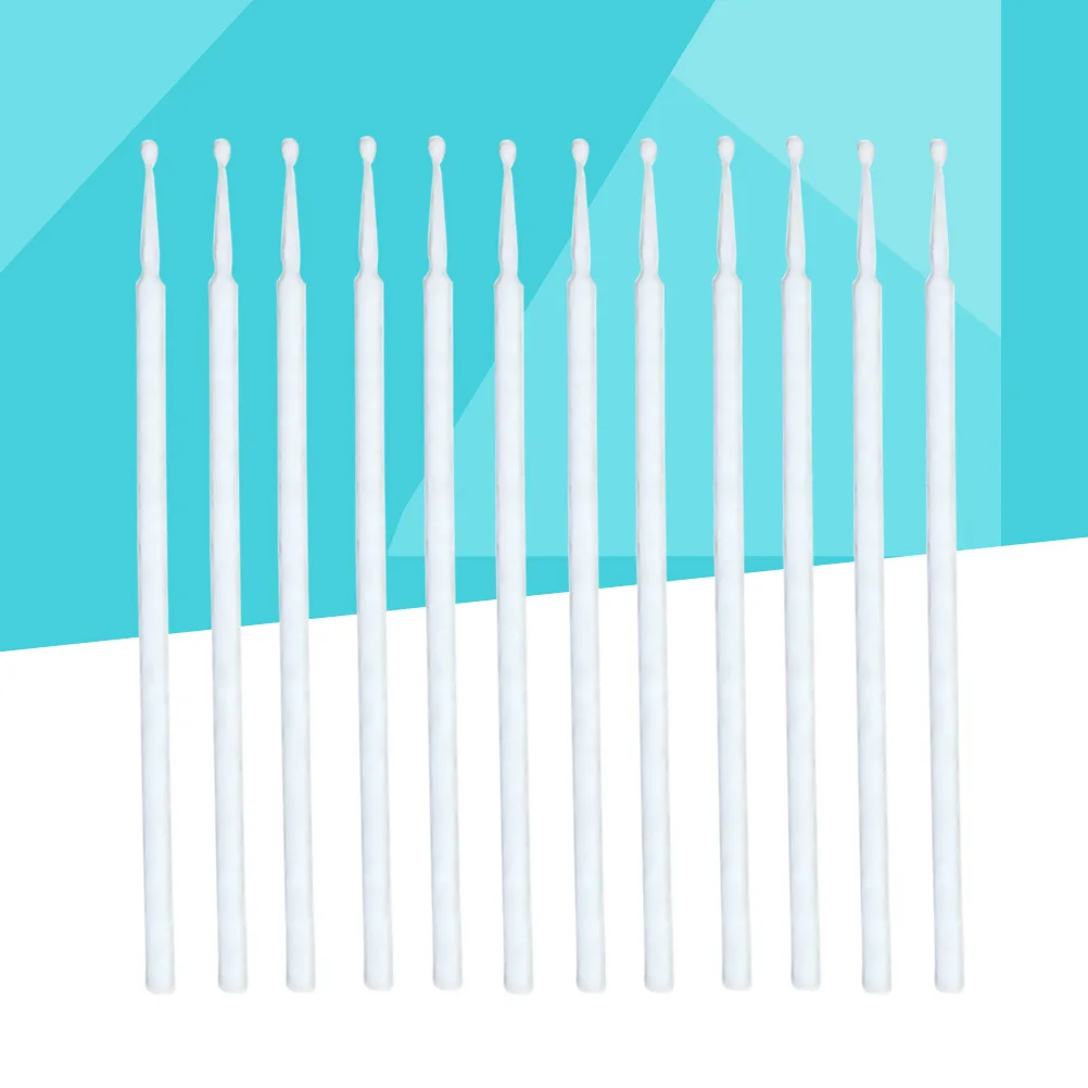 100Pcs Disposable Oral Applicator Dental Sticks Plastic Injection Molded Brushes Non-Linting Bendable Tips for Latisse Eyelash