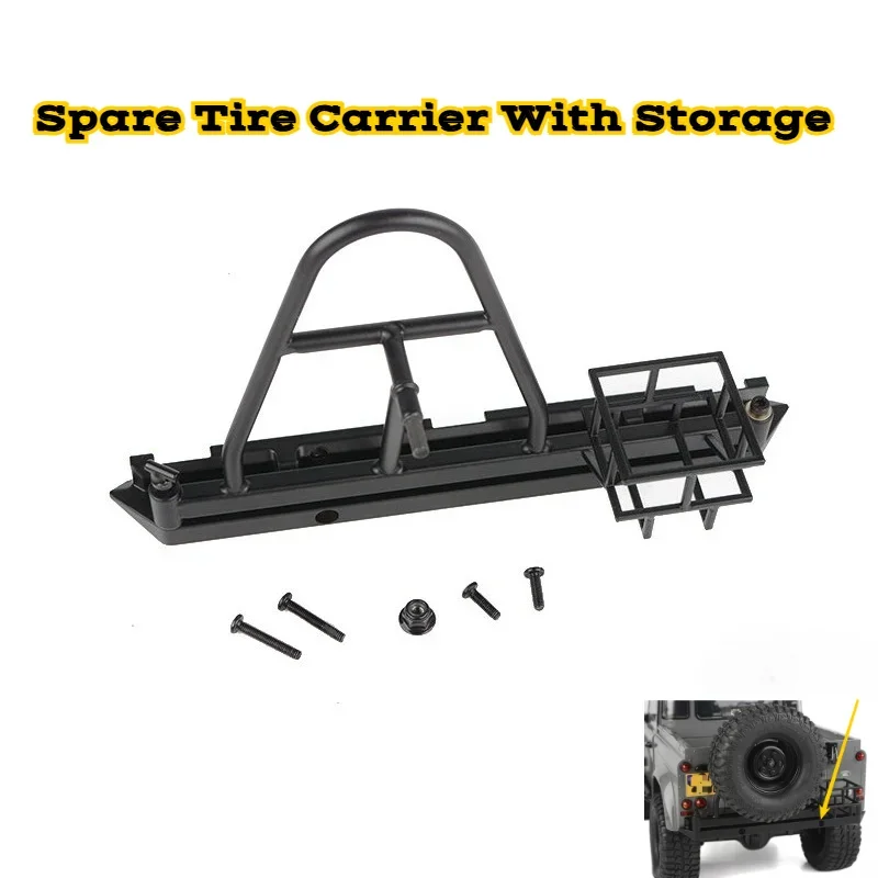 RC Scale Crawler Mod Part Swing Away Tire Carrier With Storage custom size 1/10 For RC4WD G2 D90 Tough Armor Z S1296 Accessory