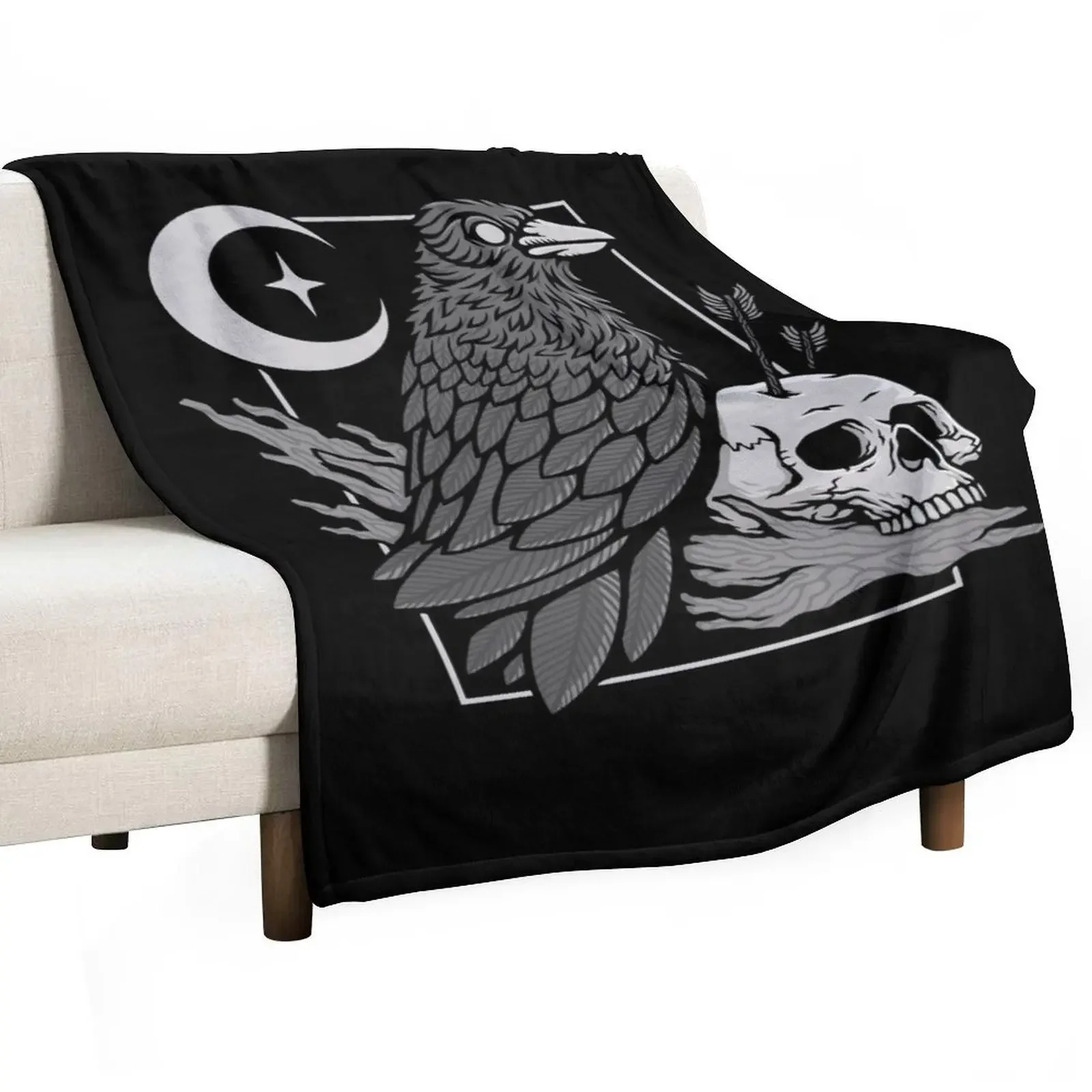 

Night Raven Throw Blanket Designers Giant Sofa Soft Beds Blankets