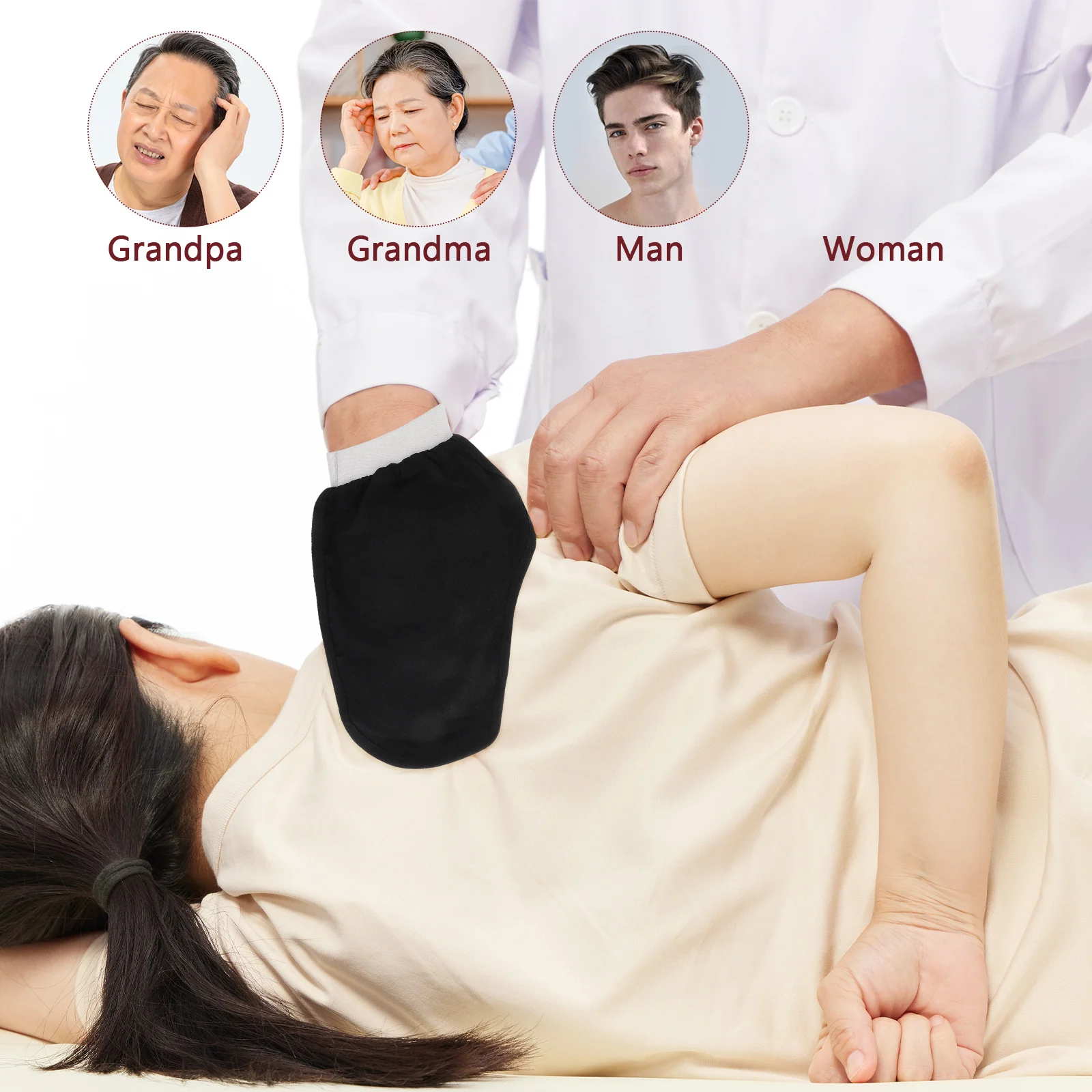 1쌍의 핸드헬드 지압 장갑 마사지 장갑 스파이크 포함 스트레스 완화 인체공학적 디자인 홈 운동 회복용