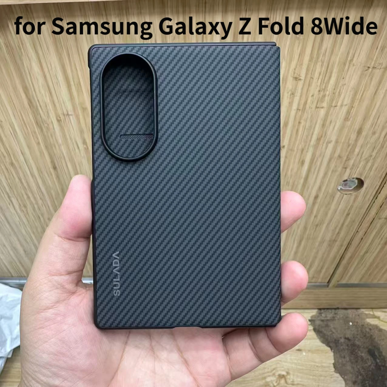 Luxury Fiber Textured Leather Magnetic Cover Case for Samsung Galaxy Z Fold 8Wide Skin-Friendly Magsafe Wireless Charging Compat