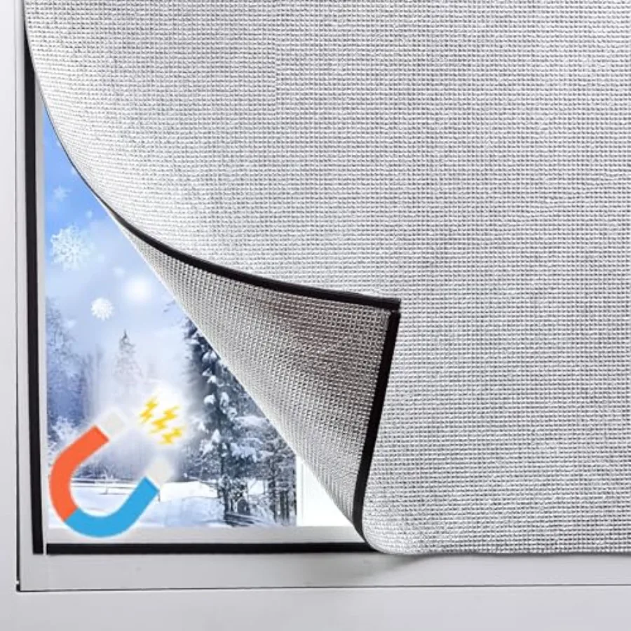 

Magnetic Window Insulation Kit Suitable for Summer and Winter Heat Reflective Window Film and Magnetic Strip Kit Suitable for W