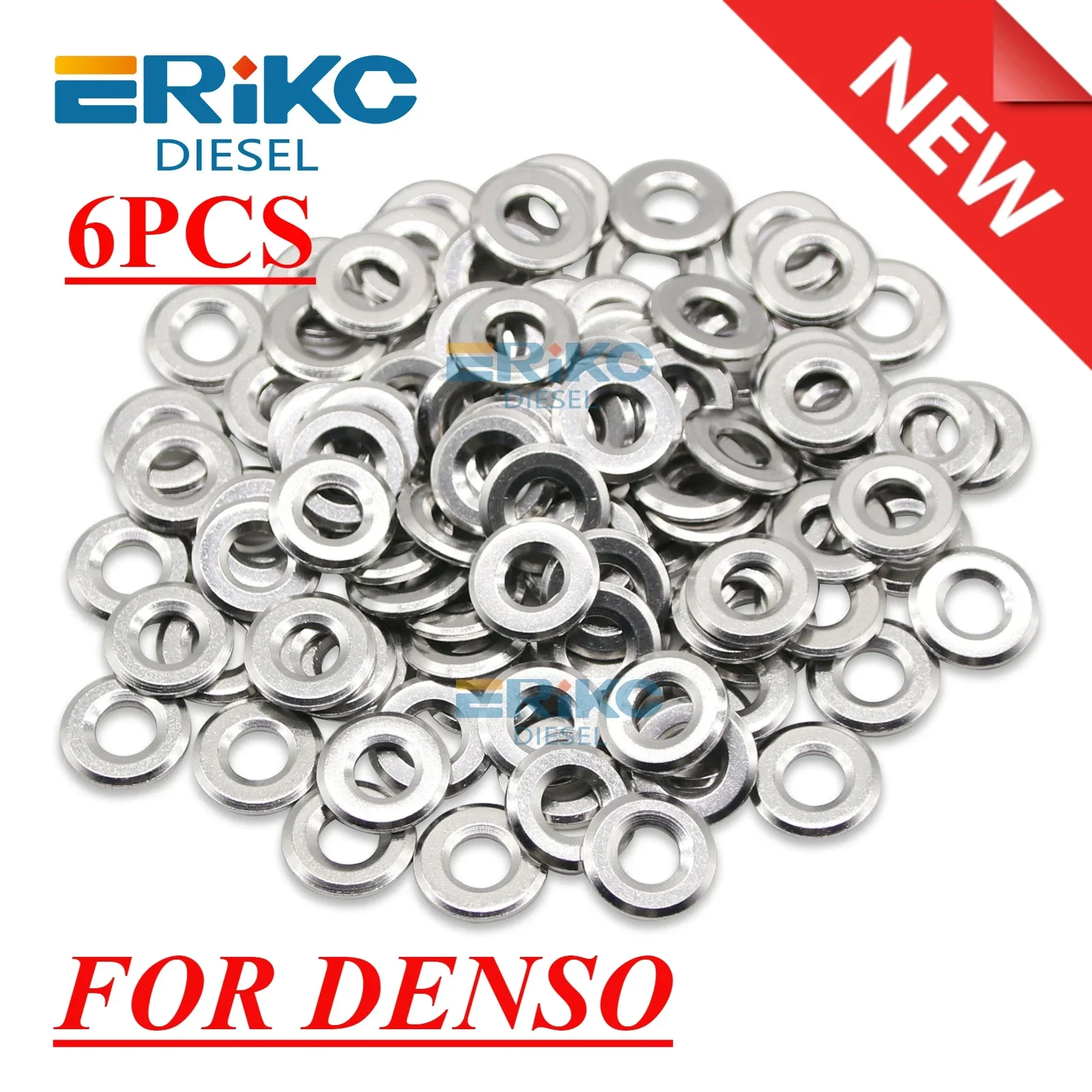 6PCS 23670-0L050 Common Rail Injector Nozzle Copper Washer Fuel Injection Heat Shield Rings for Denso Toyota Hilux E1022016