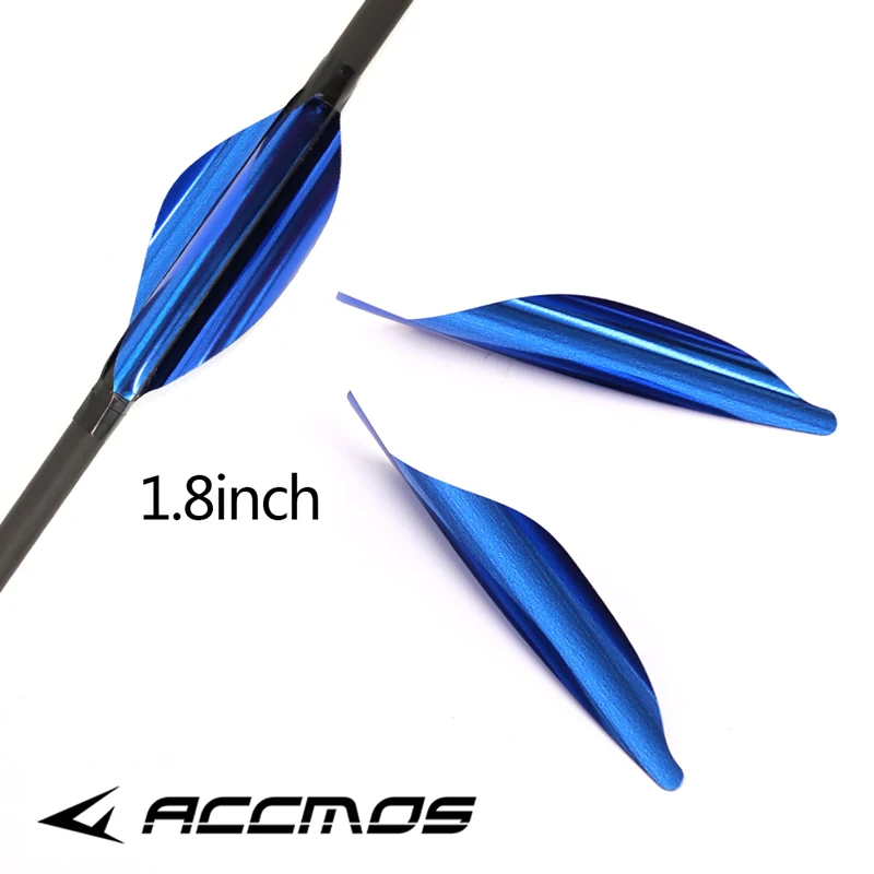 50pcs  New 1.8 inch  Archery Spin Vanes  Spiral Feather DIY Arrow Archery With sticker Tape Arrow Accessories Right Wing