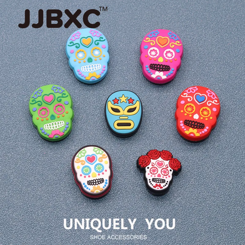 

JJBXC CHARM Shoe Buckle Shoe Accessories Fun Skull DIY Fashion Shoes Accessories Suitable for cross Shoes