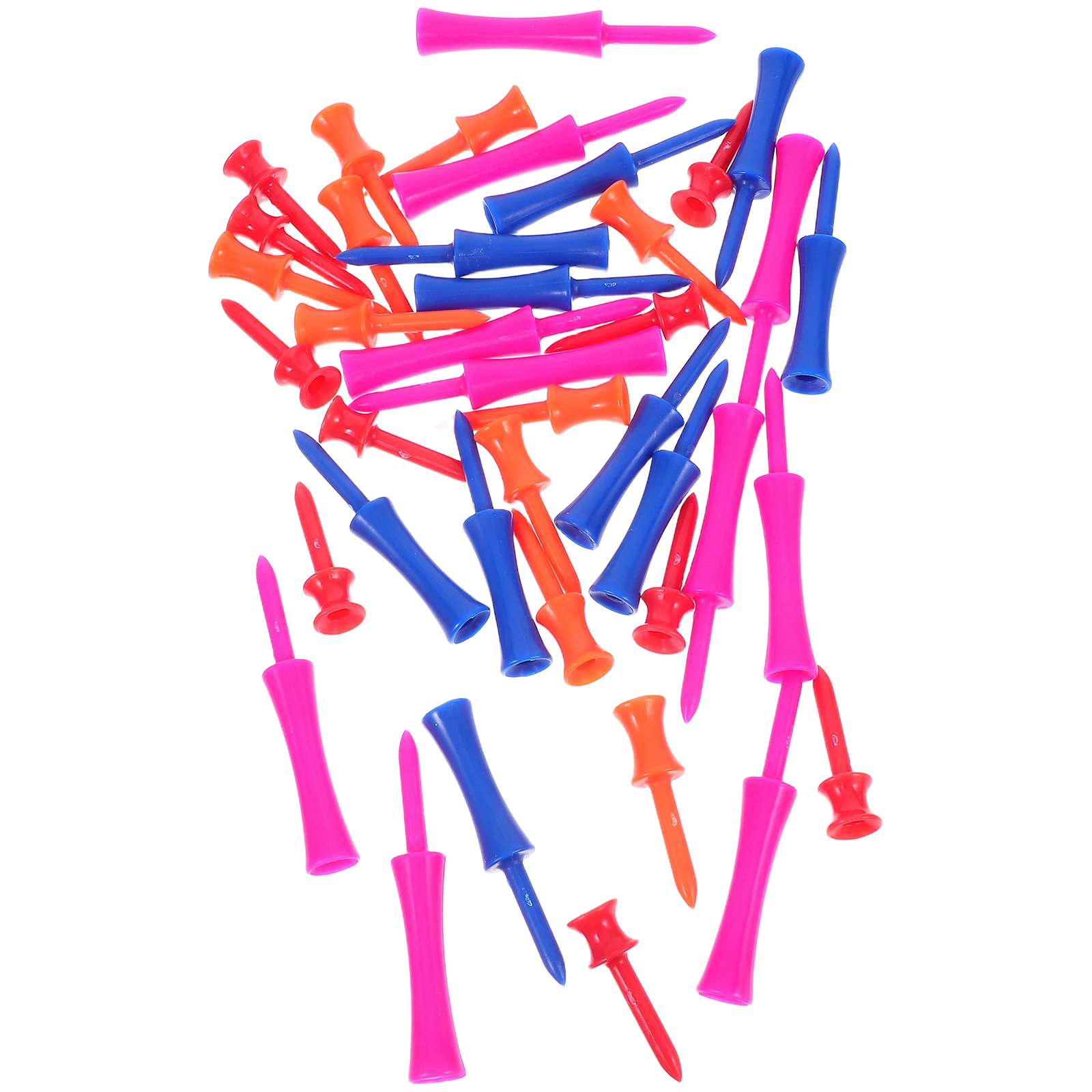 

40pcs Plastic Step 4 Sizes Golf Tees Set Training Accessories Bright Colors Durable Castle Tees Tee Light Weight Abs