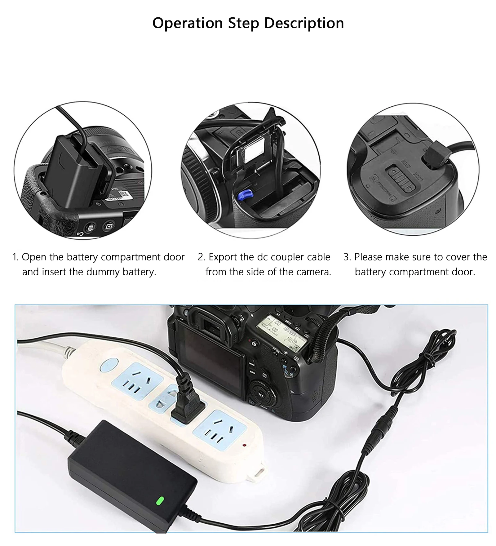 AC-PW20 Power Supply Adapter NP-FW50 Dummy Battery Kit for Sony Alpha ZV-E10 A6000 A6100 A6300 A6400 A6500 A5000 A5100 A7 A7II