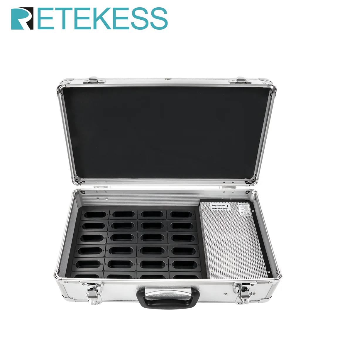 

RETEKESS TT022 Charge Storage Box 24 Slot Aluminum Alloy For TT126 Transmitter and Receiver Wireless Tour Guide System