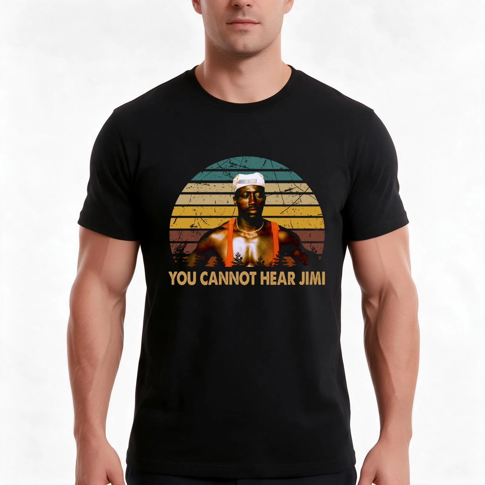 You cannot hear jimi Sidney Deane character poster T-Shirt, Summer Casual Cotton Tee, Oversized Streetwear Tops, 100% Cotton