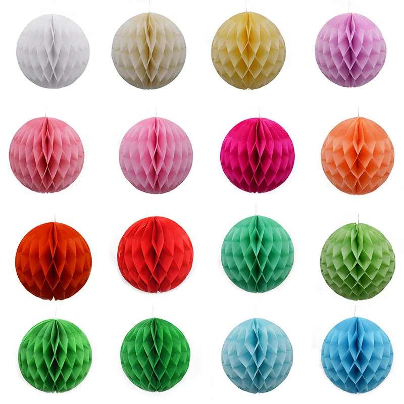 5 stks/partij 10/15 cm Decoratief Papier Honingraat Bal Pastel Bloem Bruiloft Kid Verjaardagsfeestje Decoratie Baby Douche Supplies8Z